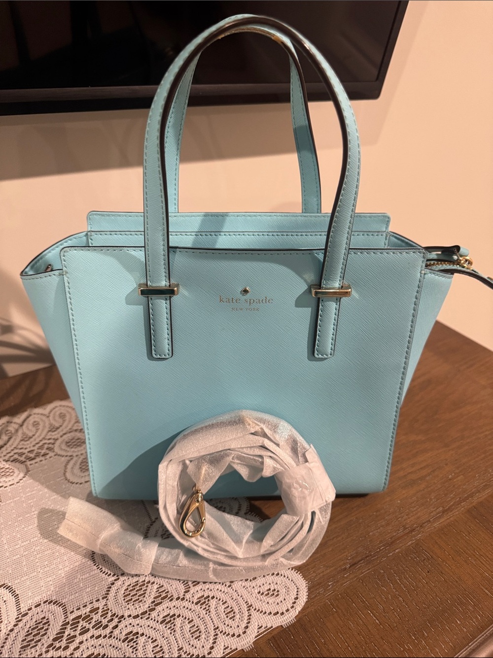 kate spade Light Blue Structured Mini Tote